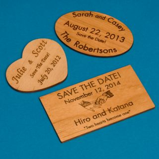 Personalized Engraved Wood Magnets
