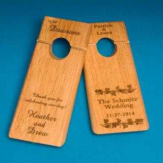 Personalized Engraved Wood Bridesmaid Bottle Stand