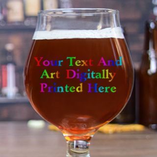 Personalized Digitally Printed Belgian Beer Glass