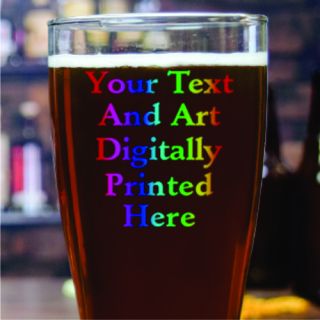 Personalized Digitally Printed Pilsner Glass