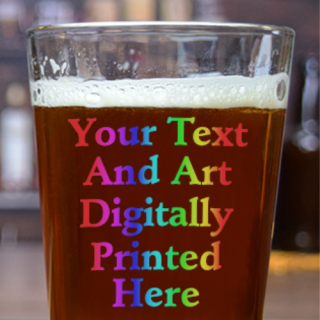 Personalized Digitally Printed Pint Glass