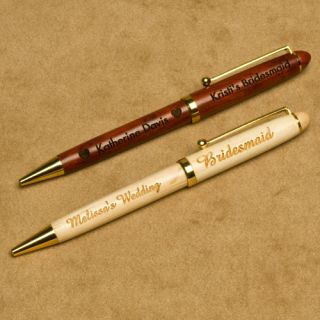 Personalized Engraved Wood Bridesmaid Pen