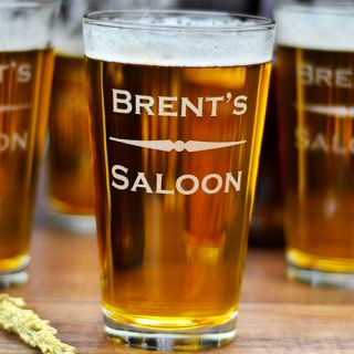 Personalized Engraved Groomsman Pint Glass