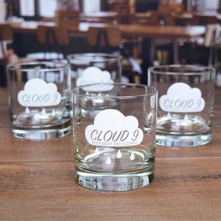 Personalized Screen Printed Rocks Glass