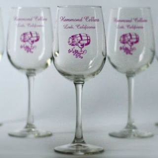 Personalized Screen Printed Tall Wine Glass